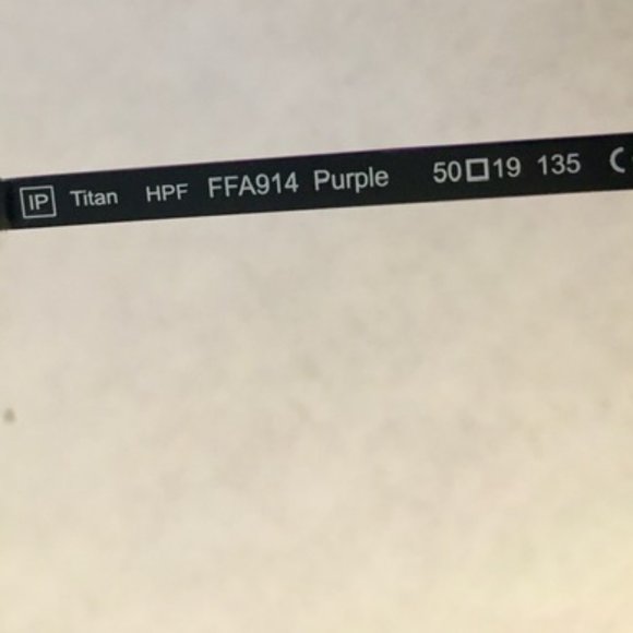 Green Free Form Eyewear Purple Titanium Frames - Picture 7 of 7